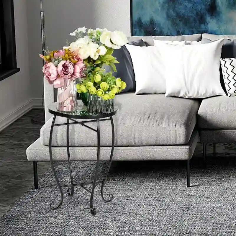 Cement Round Mosaic Bistro Table Coffee Table