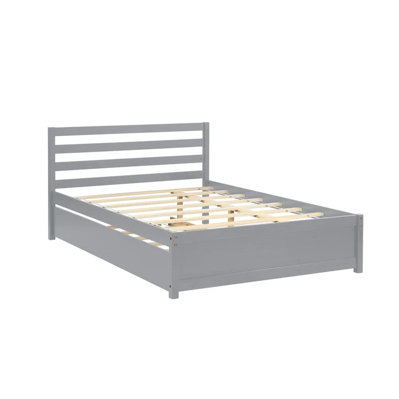 Grey Full Bed with Trundle