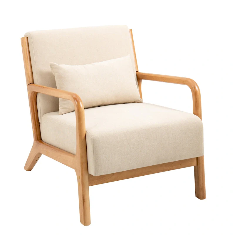 Leon Mid Century Modern Upholstered Accent Chairs Armchair Set of 2