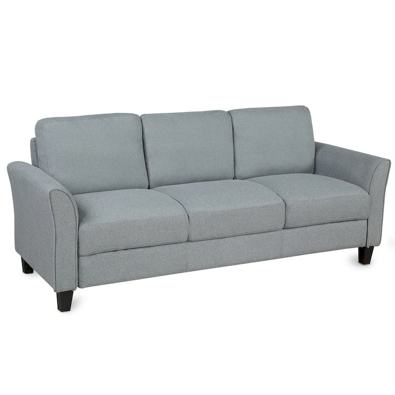 3-Seat Sofa Living Room Linen Fabric Sofa