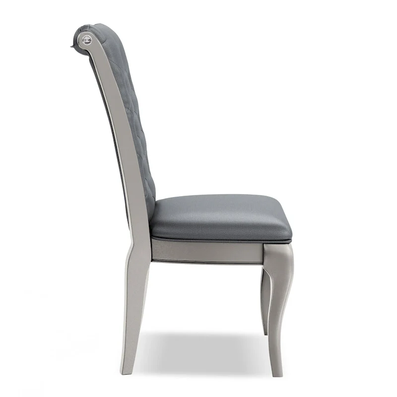 Tily Glam Gold Faux Leather 7-Piece Dining Table Set by Furniture of America