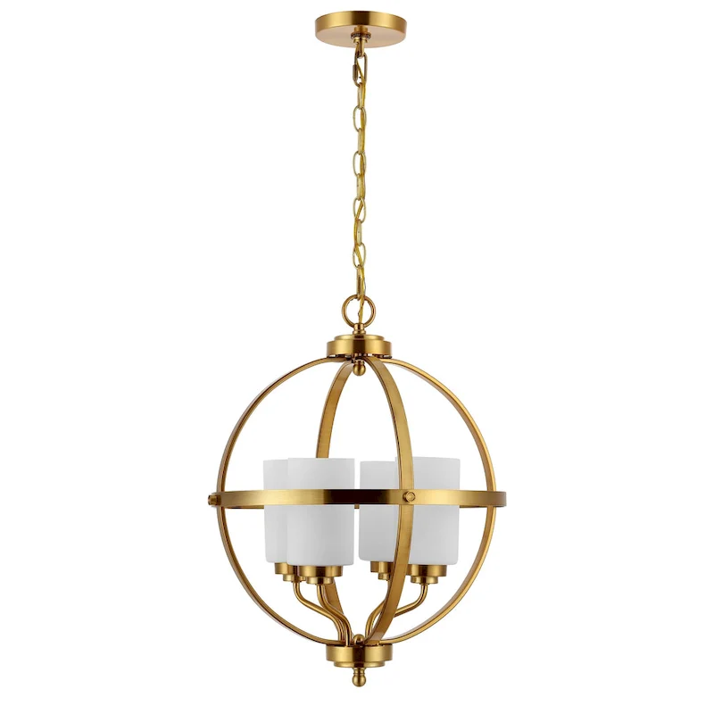 SAFAVIEH Lighting Maribelle 4-Light Led Adjustable Pendant - 17  W x 17  L x 26-98  H - 17Wx17Dx98H