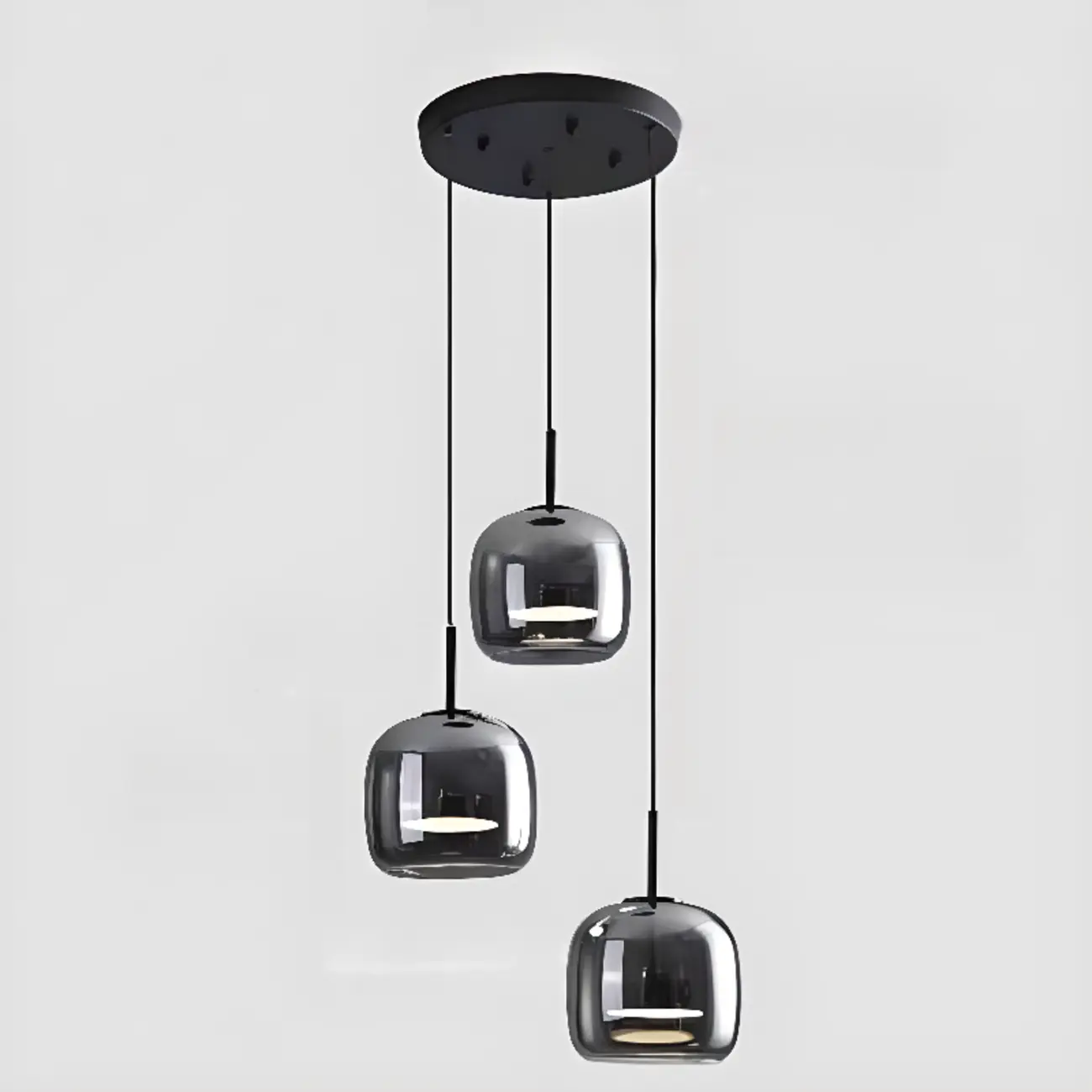 Dimmable Geometric Metal Glass LED Pendant Light