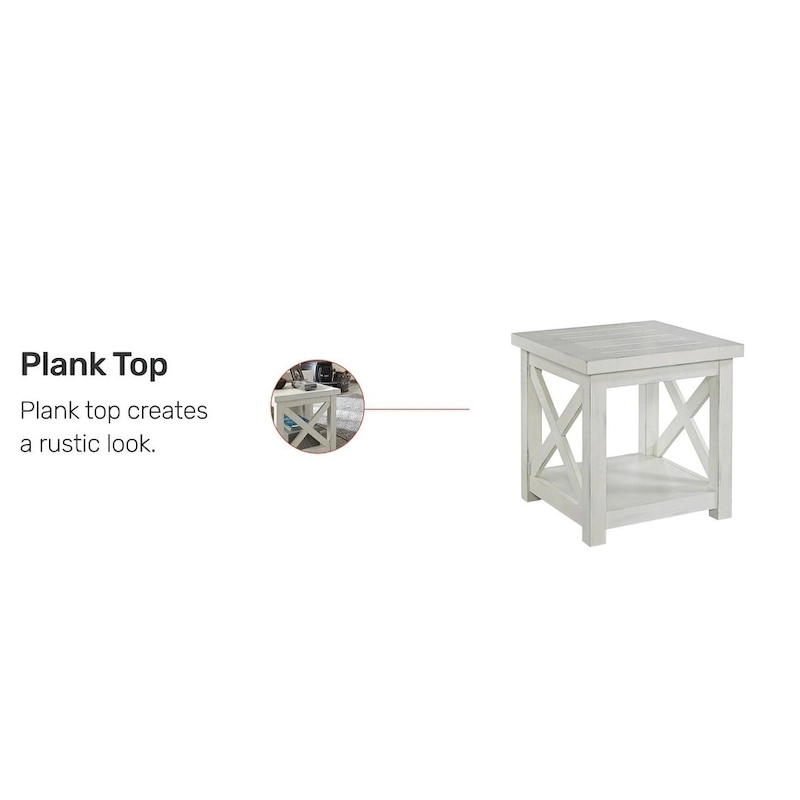 Seaside Lodge Off-White End Table