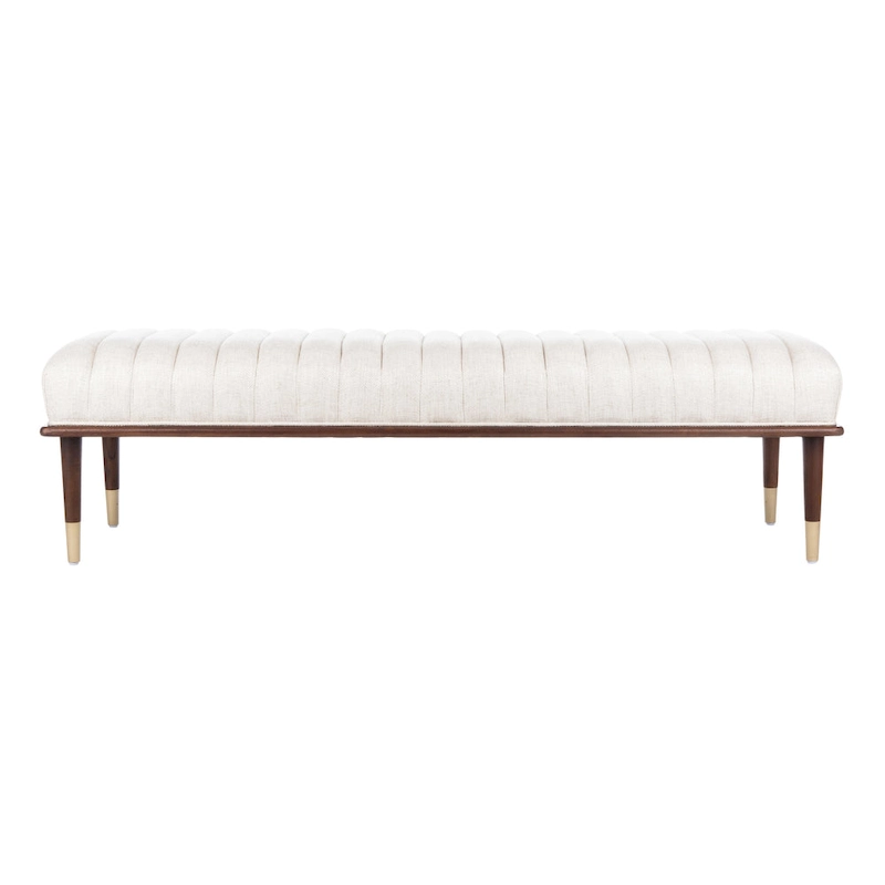 SAFAVIEH Couture Felicienne Mid-Century Bench - 63 W x 20 D x 18 H - 63Wx20Dx18H