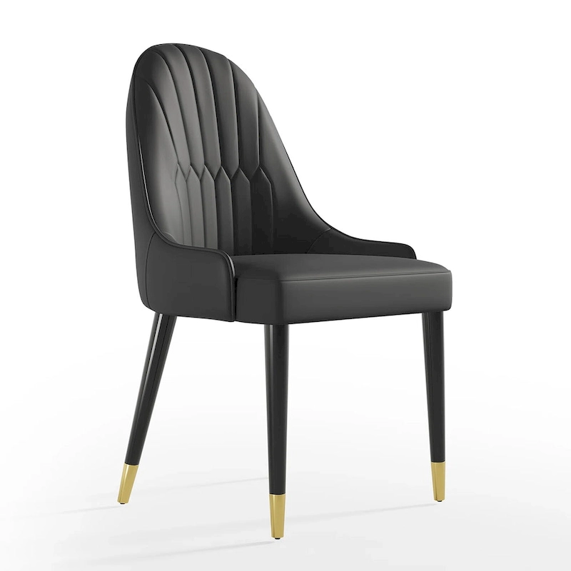 Dining Chair Modern Accent Chairs Faux Leather Side Chairs (Set of 4)