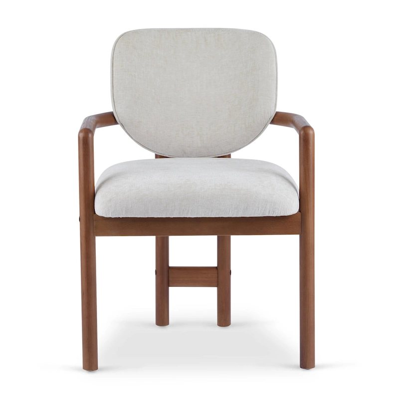 Upholstered Dining Chairs Set of 2, Side Chairs with Rubber Wood Legs, 300 LBS Weight Capacity