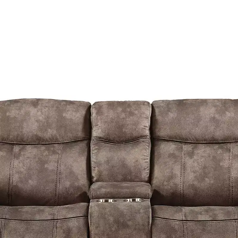 Acme Furniture Zubaida Sofa Two Tone Chocolate Velvet