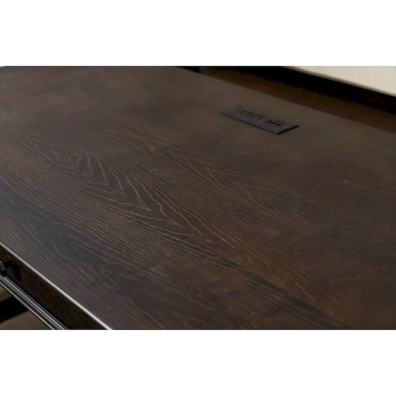 Traditional Wood Writing Desk, Dark Brown