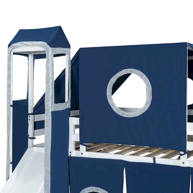 Loft Bed with Tent and Tower