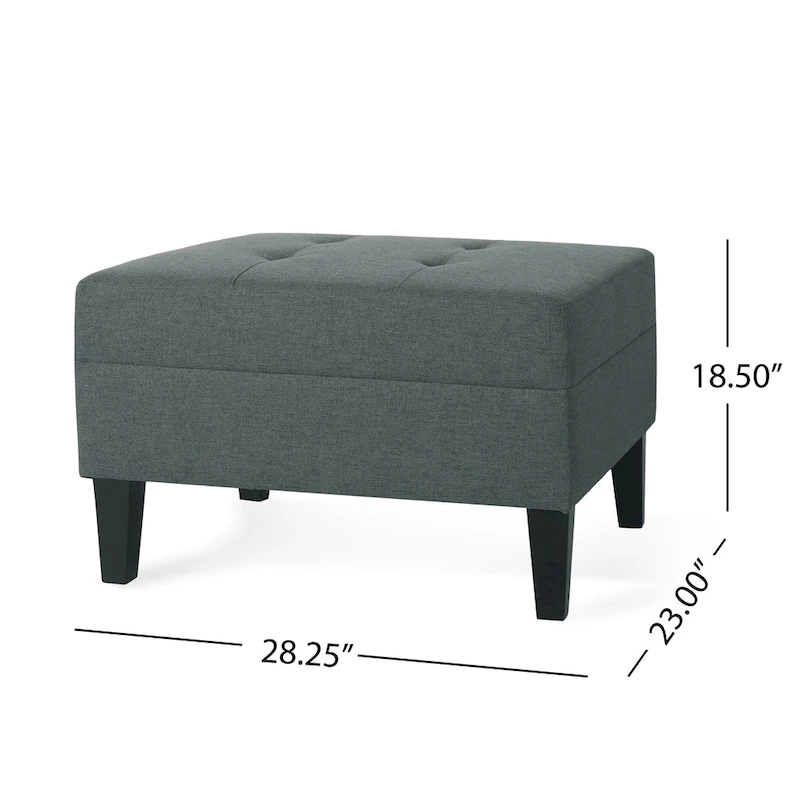 Tiernan Tufted Fabric Ottoman by Christopher Knight Home
