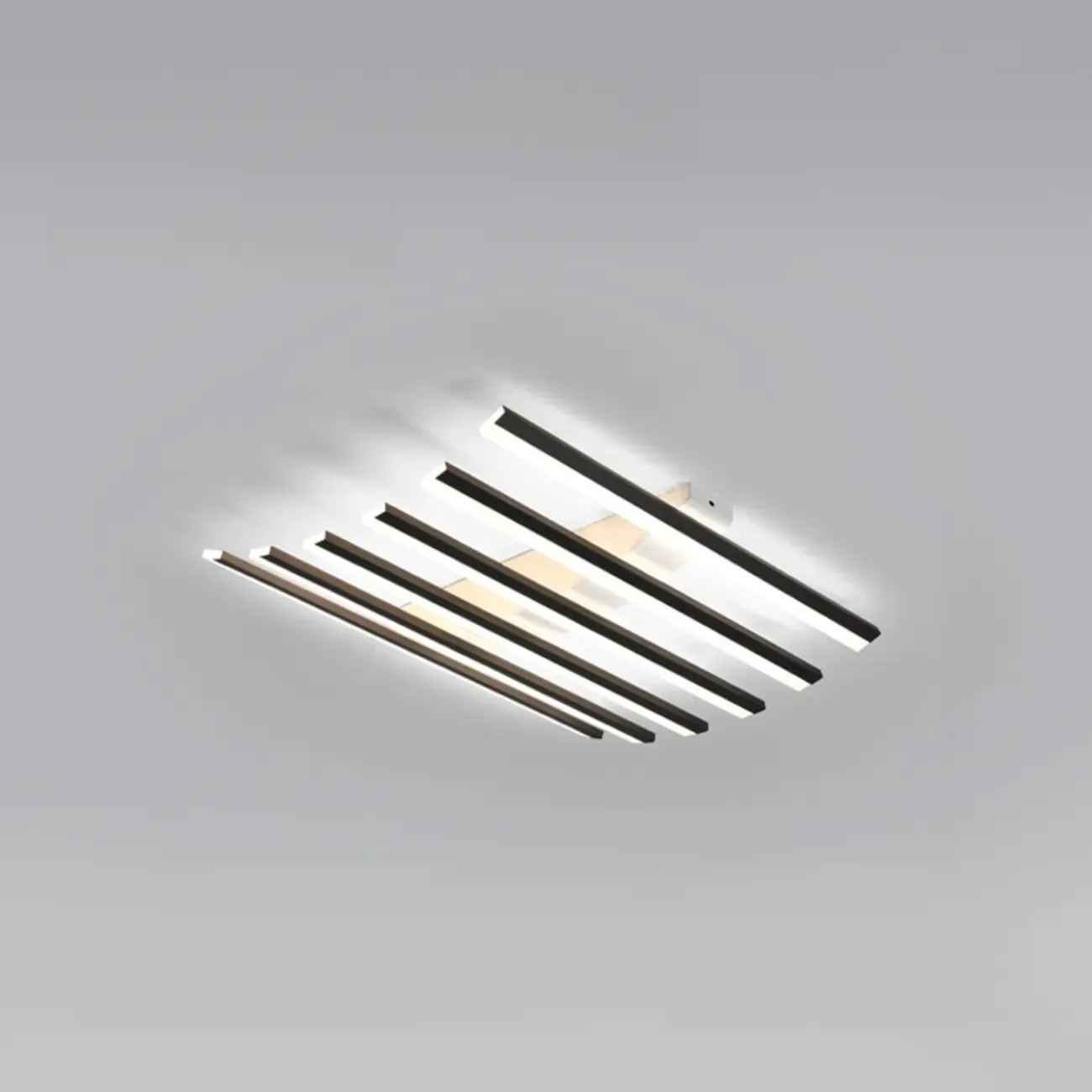 Geometric LED Semi Flush Ceiling Light with Acrylic Shade