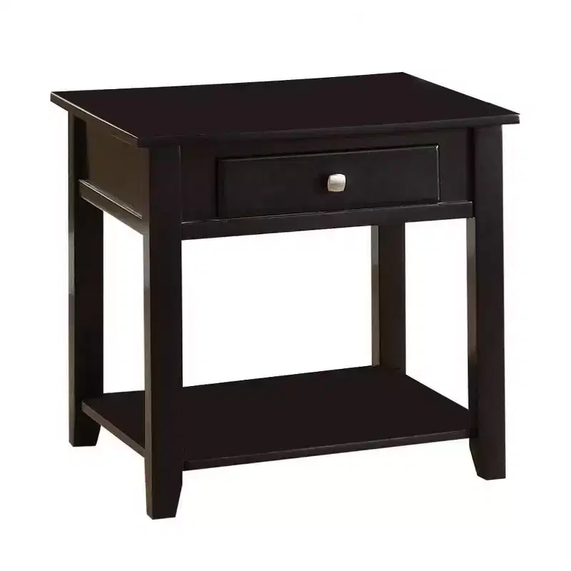 22" Malachi Accent Table Black - Acme Furniture: Lift Top, Storage, Tapered Legs, Shelf
