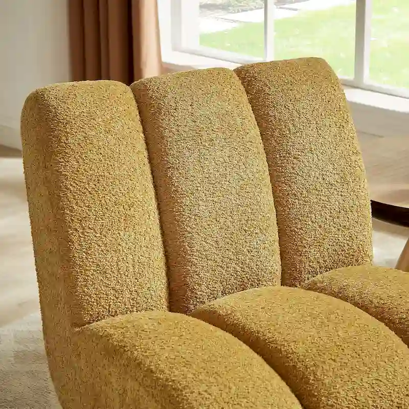 Art Leon Modern Wood and Fabric Accent Sofa Chair