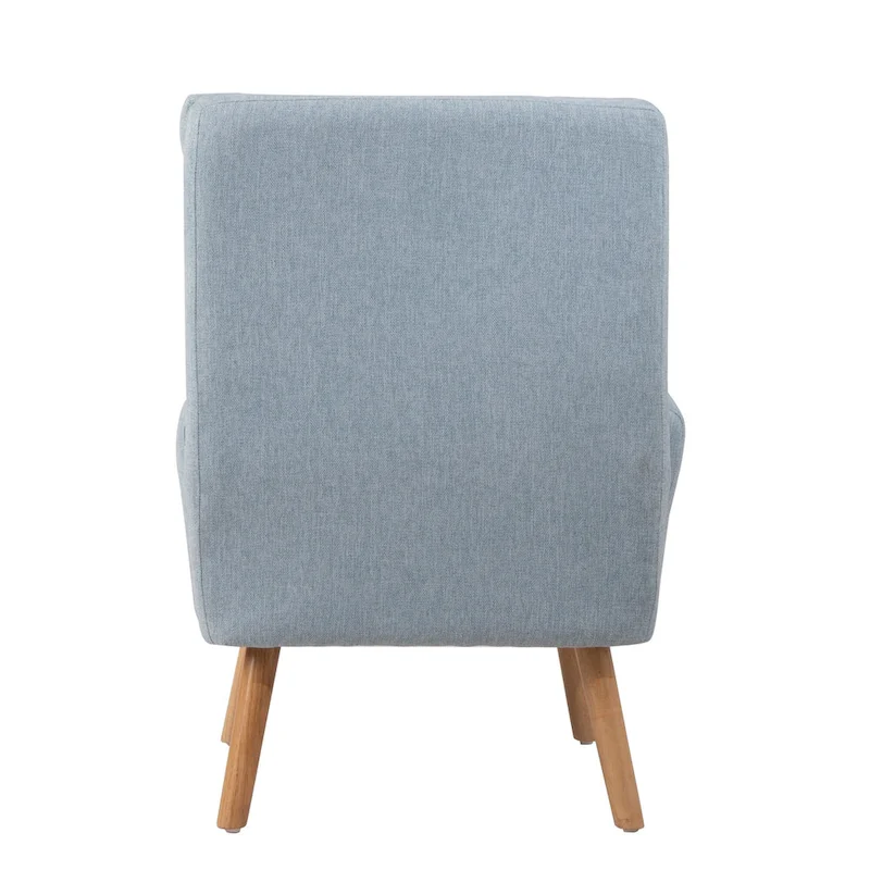 Fabric Armchair Accent Chair with Ottoman Set