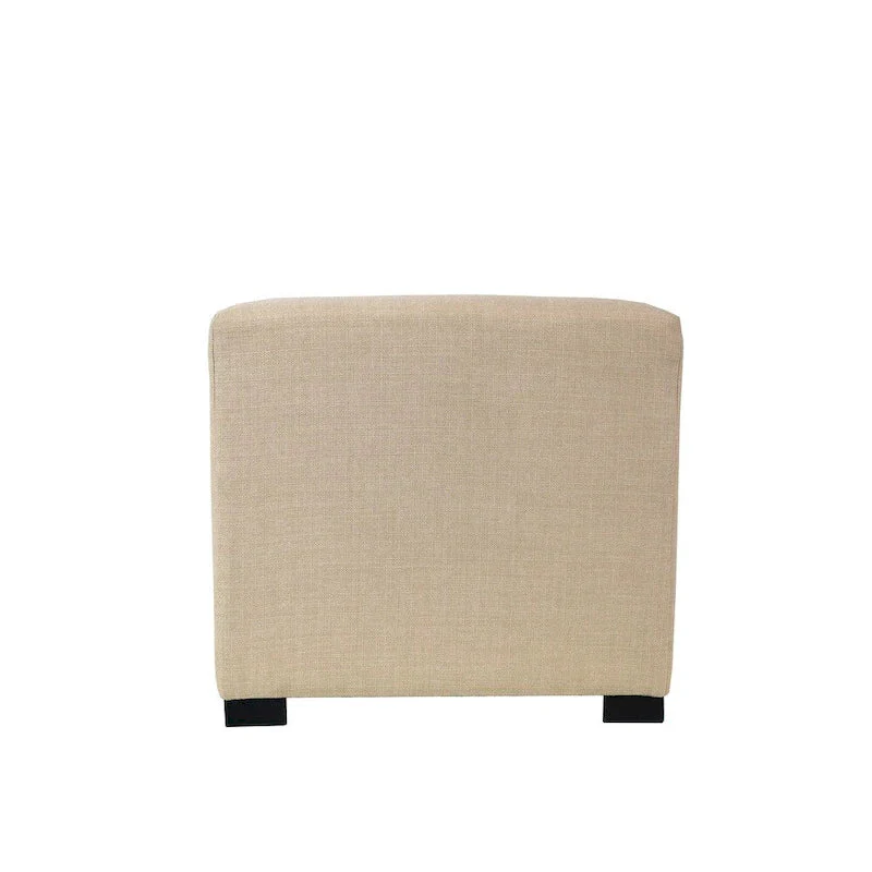 MJL Furniture Solid 4 Button Tufted Square Ottoman