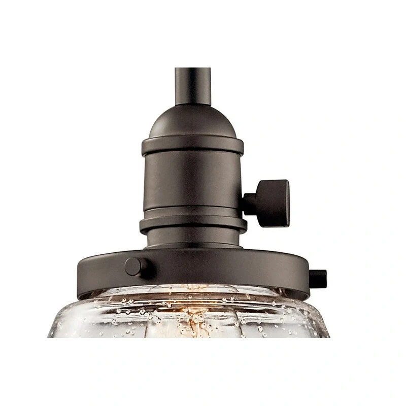 Kichler Avery Single Light 8  Wide Mini Pendant with Tapered Clear