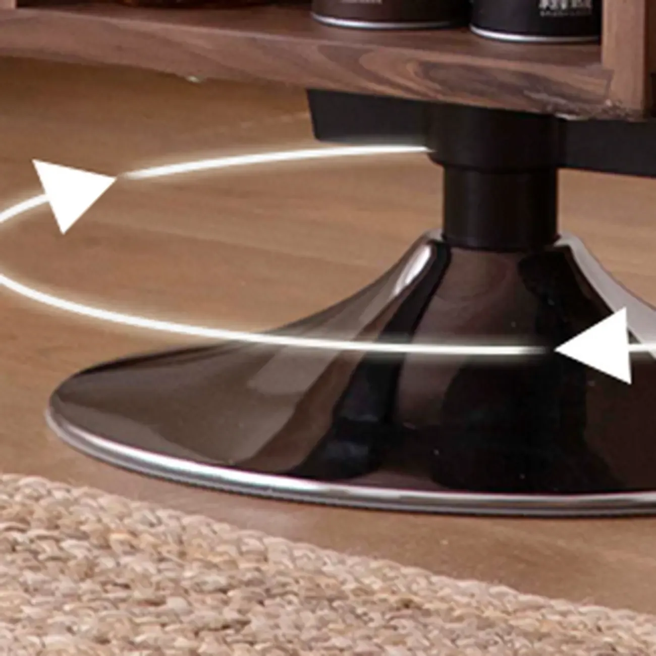 Timeless Rectangular Wooden 360° Rotating Side Table