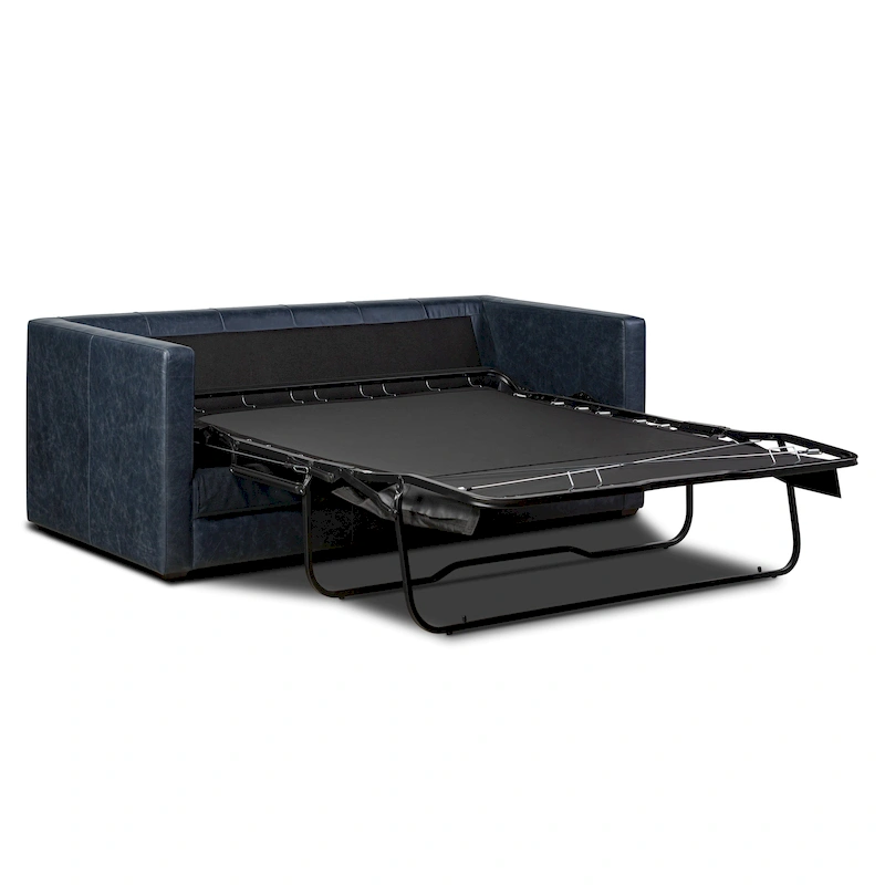 Poly & Bark Napa 82 Leather Pull-Out Convertible Sleeper Sofa - Full Grain Genuine Italian Leather