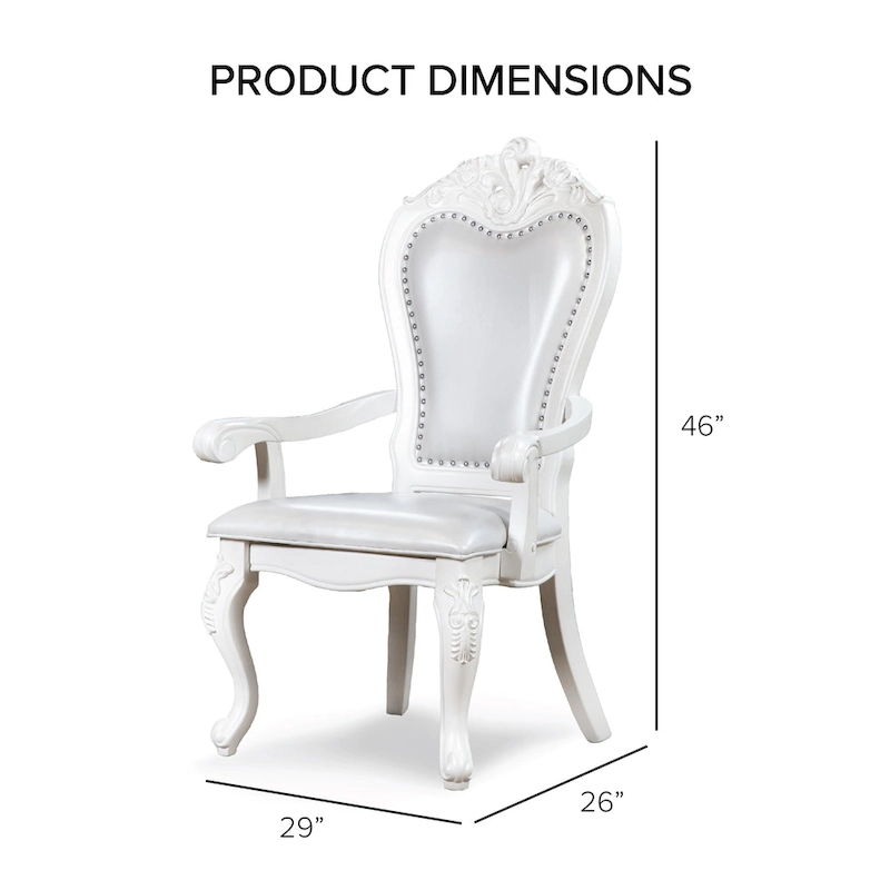 Furniture of America Eugene Traditional Solid Wood 7-Piece Expandable Dining Table Set