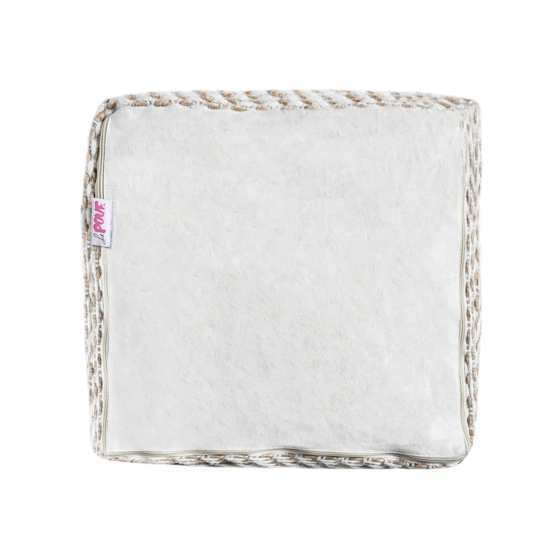 Caiman Handcrafted Boho Fabric Pouf by Christopher Knight Home