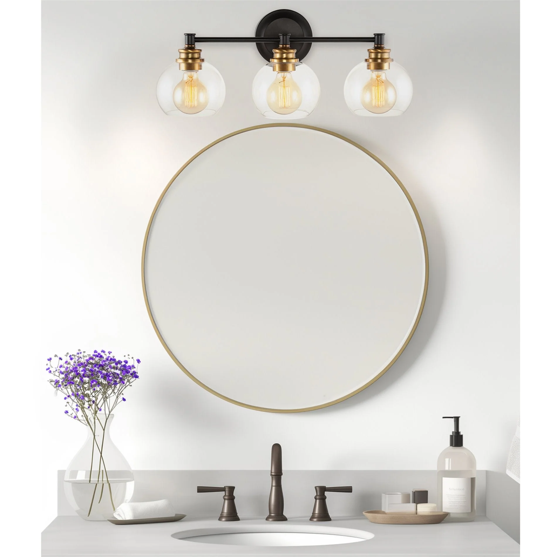 Odette 6 Clear Globe Glass Shades / Replacement Glass, 2-Pack