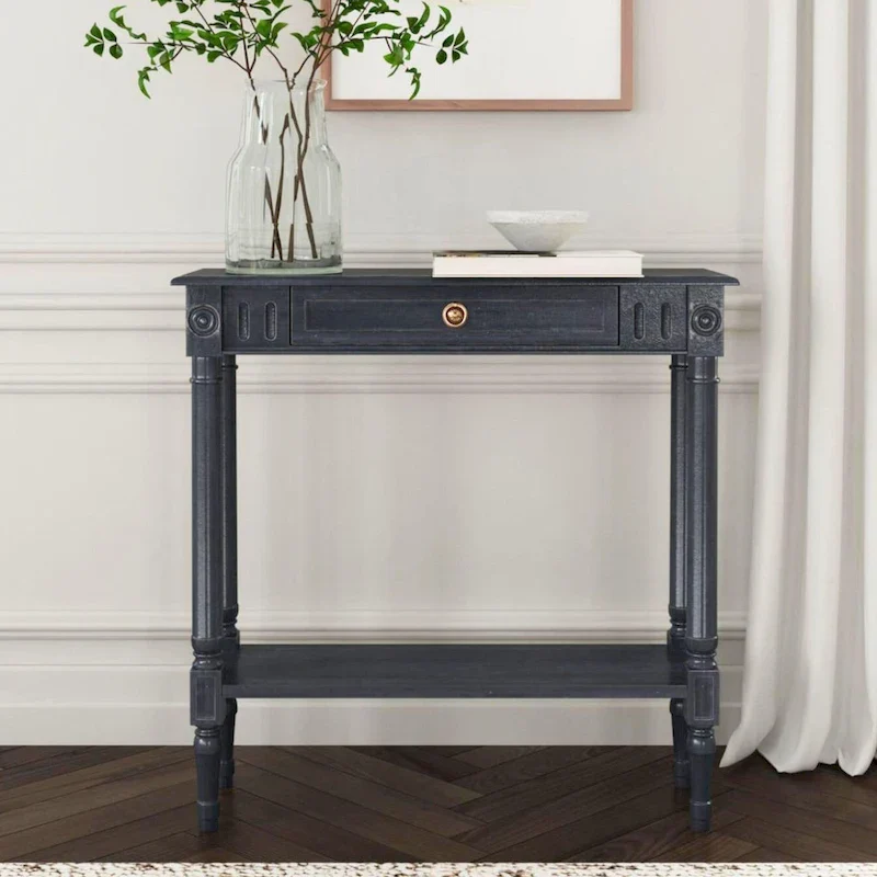 Wood Console Accent Table With Drawer by East at Main