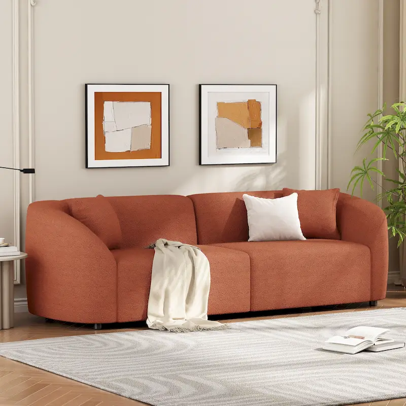 Christopher Knight Home - Allegra Sculptural 87 Curved Sofa