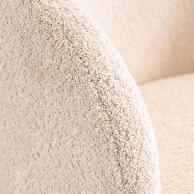 Single Fabric Modern Accent Chair 360 Degree Rotation Swivel Barrel Chairs