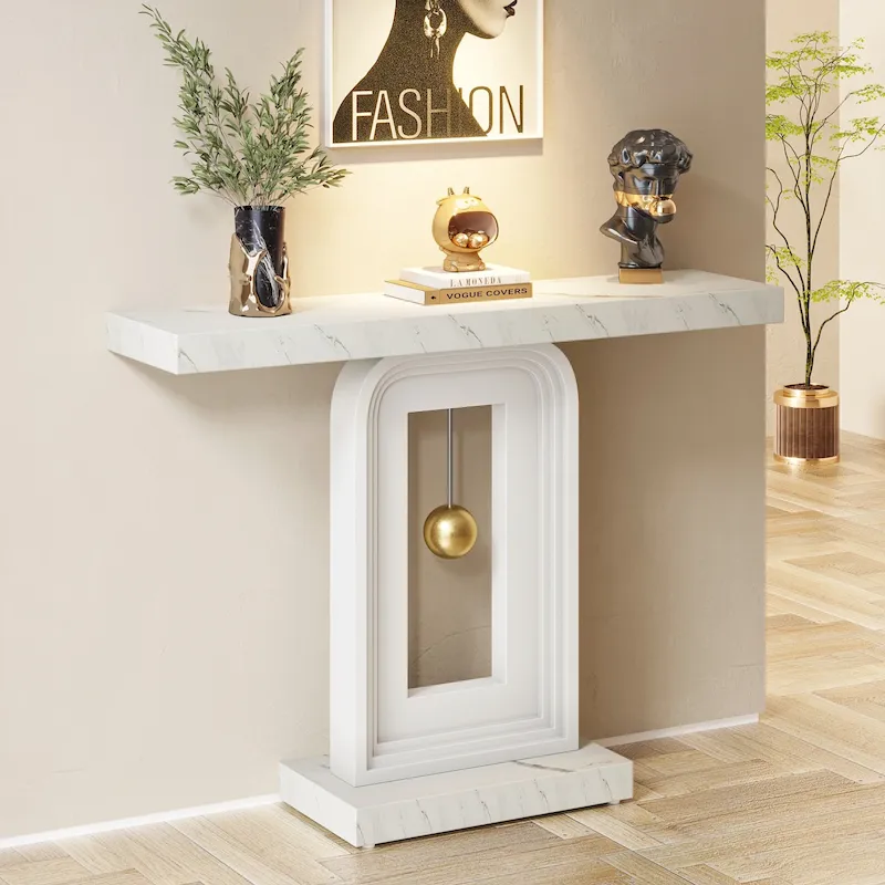 39.5 Inche Narrow Console Sofa Hallway Accent Table for Entryway