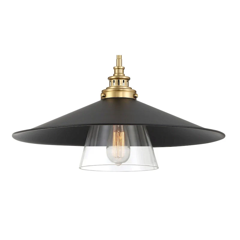 Minka Lavery Segan Coal And Soft Brass Pendant Light