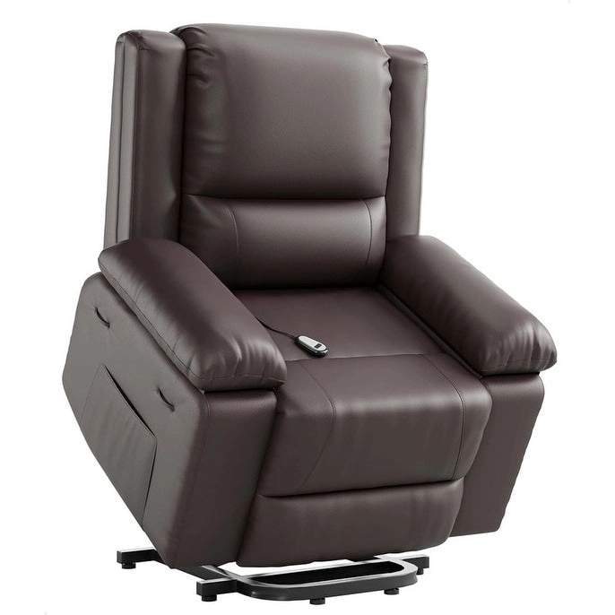 Leather Power Lift Recliner with Heat & Massage