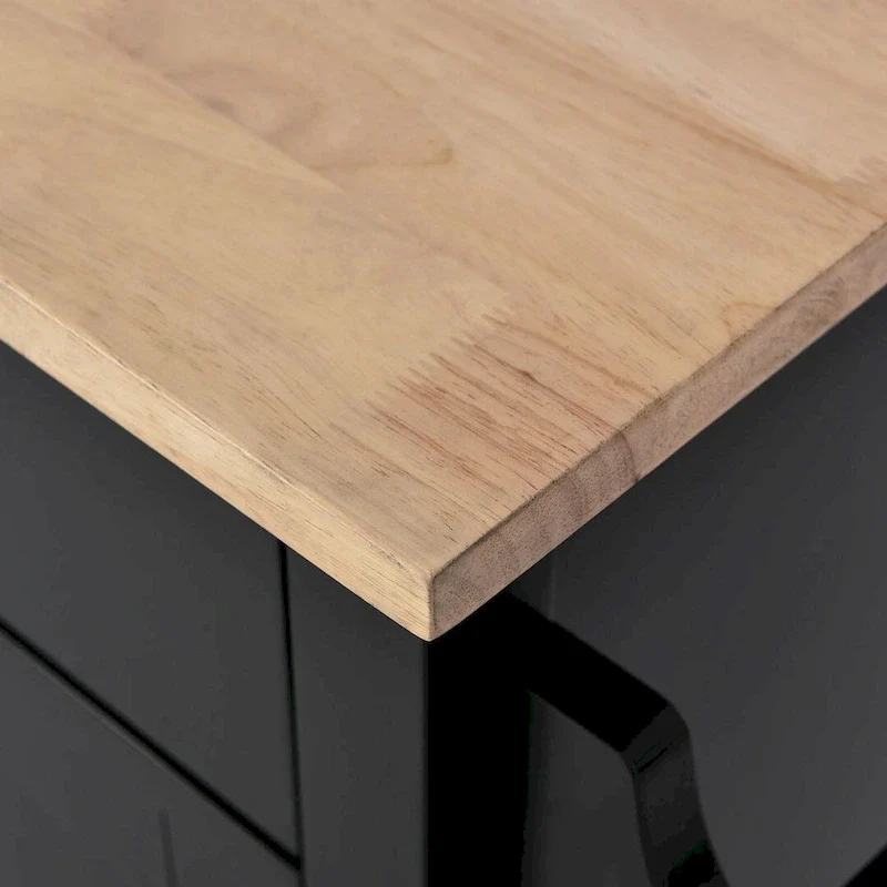 Kitchen Island Cart with Wheels Drop-Leaf Countertop