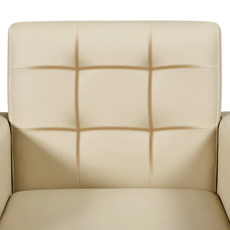 Yaheetech Modern Faux Leather Tufted Accent Chair with Solid Wood Legs - 28.52933