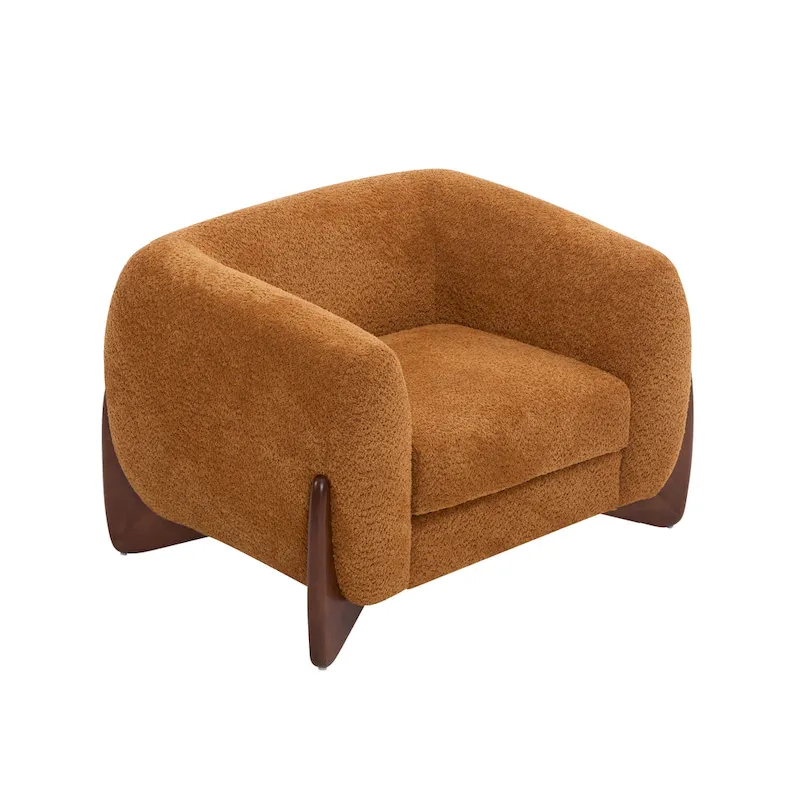 Tina Modern Upholstered Boucle Arm Club Chair by Christopher Knight Home