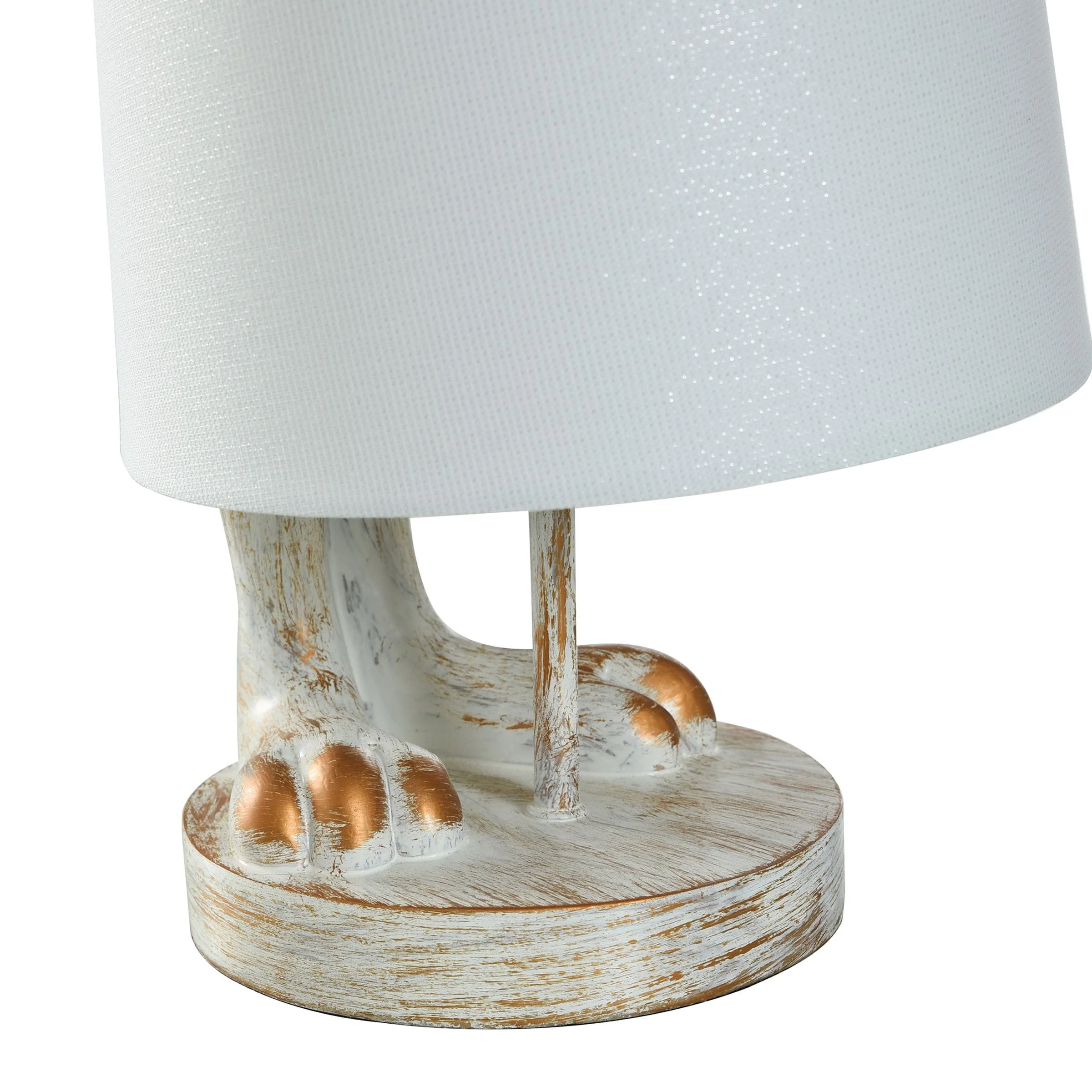 StyleCraft Malta White Washed Light Copper Rabbit Desk Lamp