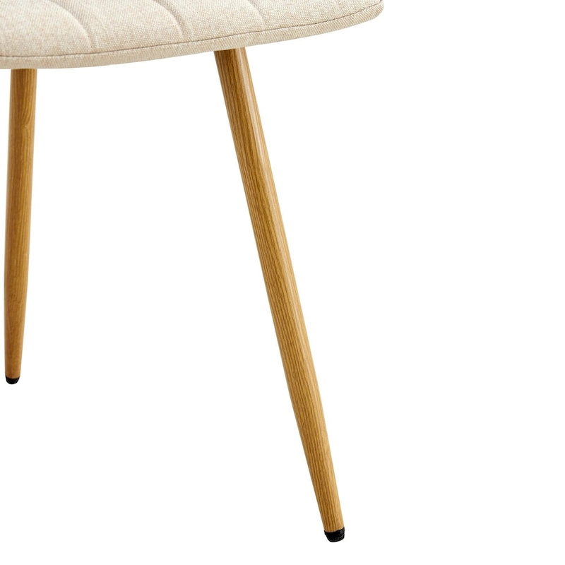 Linen Upholstered Metal Leg Side Chair (Set of 4)