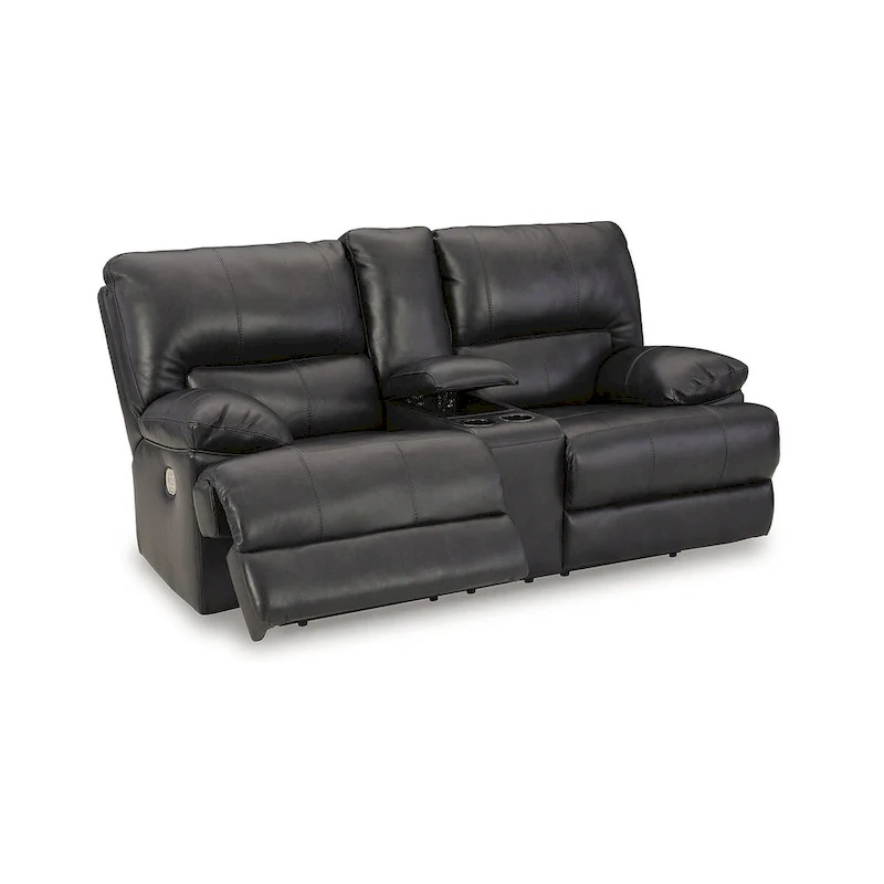 Signature Design by Ashley Mountainous Black Power Reclining Loveseat - 82W x 42D x 42H