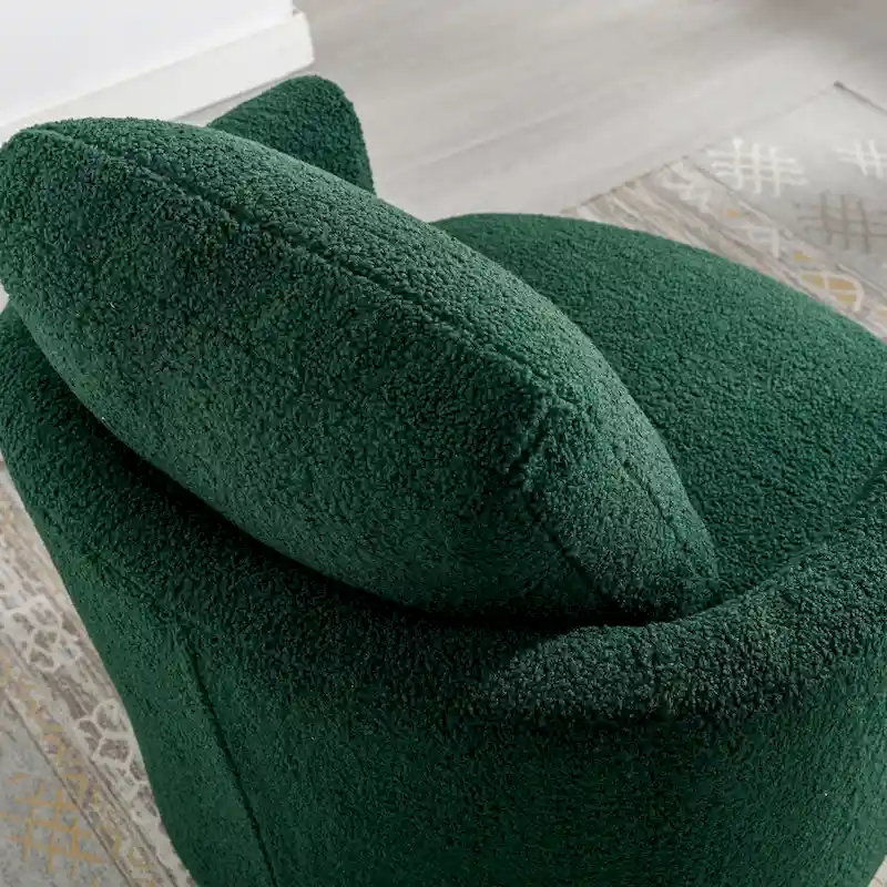 Modern Upholstered Swivel Barrel Chair(Set Of 2)