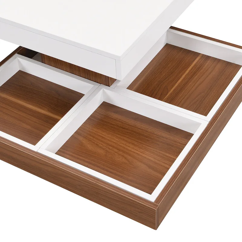 Modern Square Rotating Coffee Table