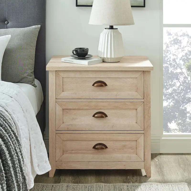 Middlebrook Designs 3 Drawer Farmhouse Nightstand