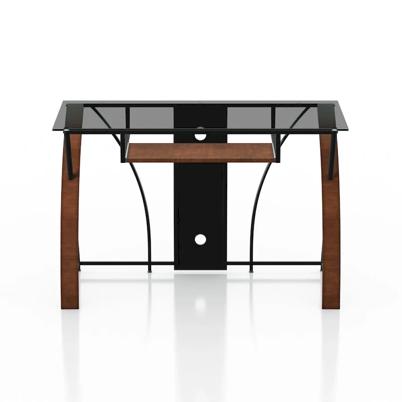 Falt Modern Grey-Tint 47-inch Glass Computer Desk by Furniture of America