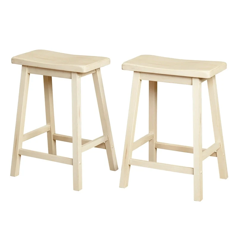 Simple Living Marney Rubberwood 24-inch Counter-height Bar Stools (Set of 2)