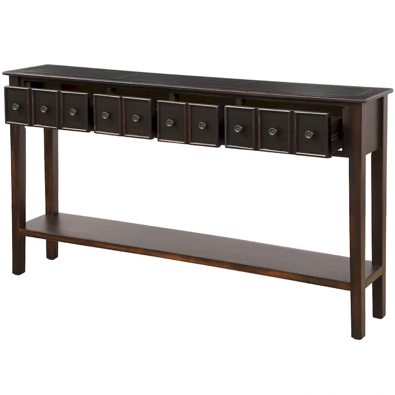 Harper & Bright Designs Rustic 4-drawers Long Entryway Console Table