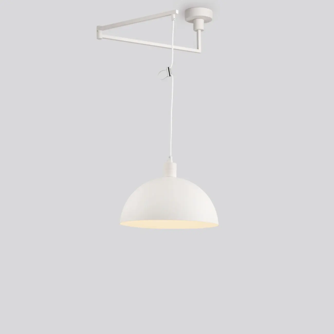 Adjustable Chrome Dome Swing Arm Kitchen Pendant Light from