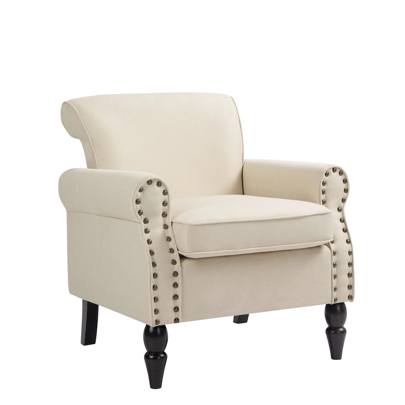 Living Room Armchair with Nailhead Trim - 29.9W x 29.9H x 32.9D