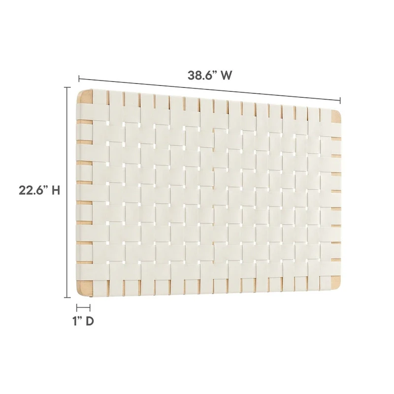 Sparta Wall-Mount Twin/Full/Queen/King Vegan Leather Weave Headboard