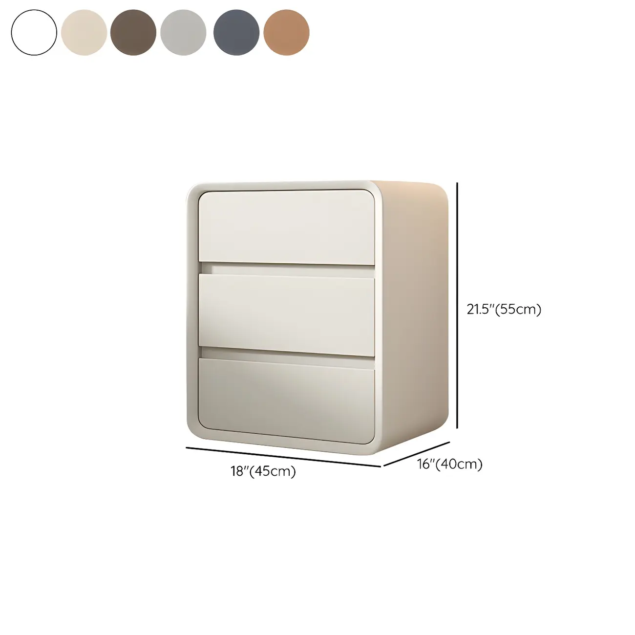 Scandinavian Wood Narrow Bedside Cabinet