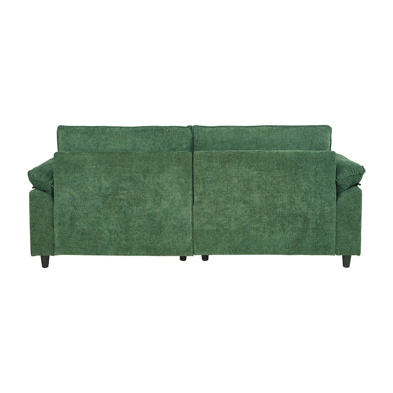 80.31  Linen 2-Seat Sofa with Hidden Compartment and Soft Armrests - Sturdy Rubberwood Legs