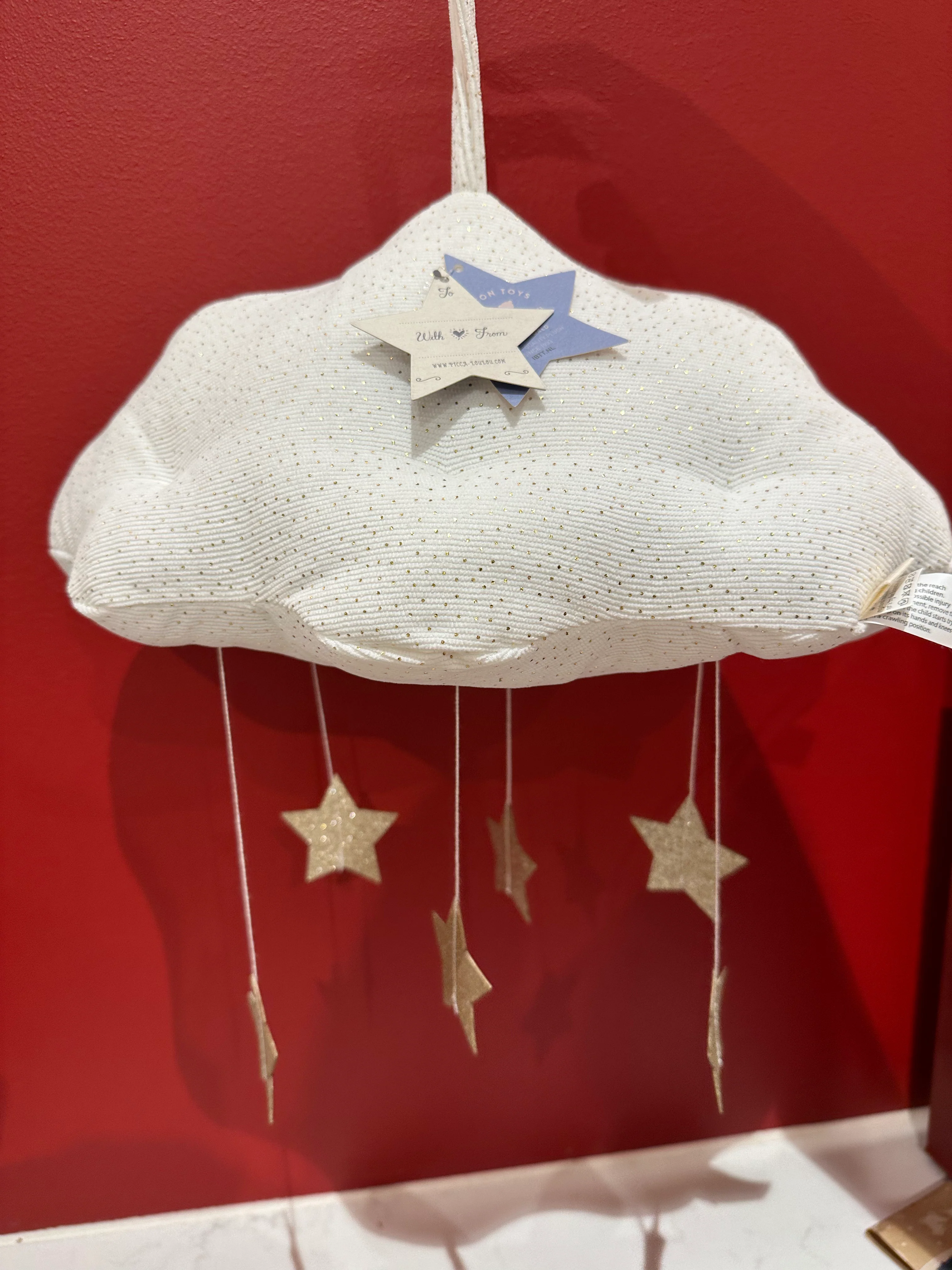 Cloud Corduroy White With Star 34cm